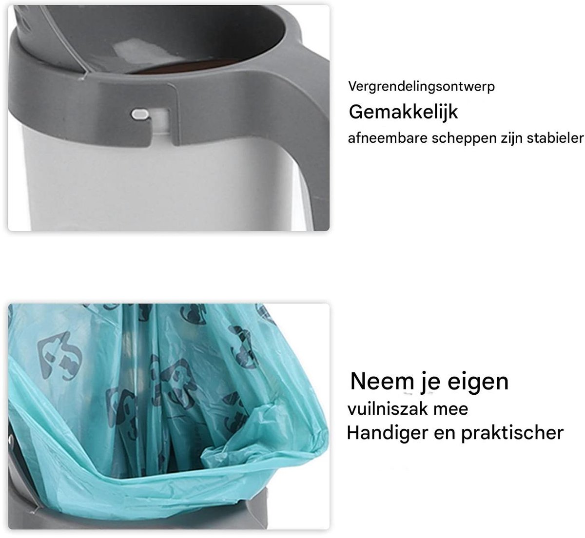 Miniatuur van productfoto 6 van Ynkkvre - 2-in-1 Kattenbakschep met Opvangzakken - Hygienisch Ontwerp - Met Geurneutraliserende Zakjes