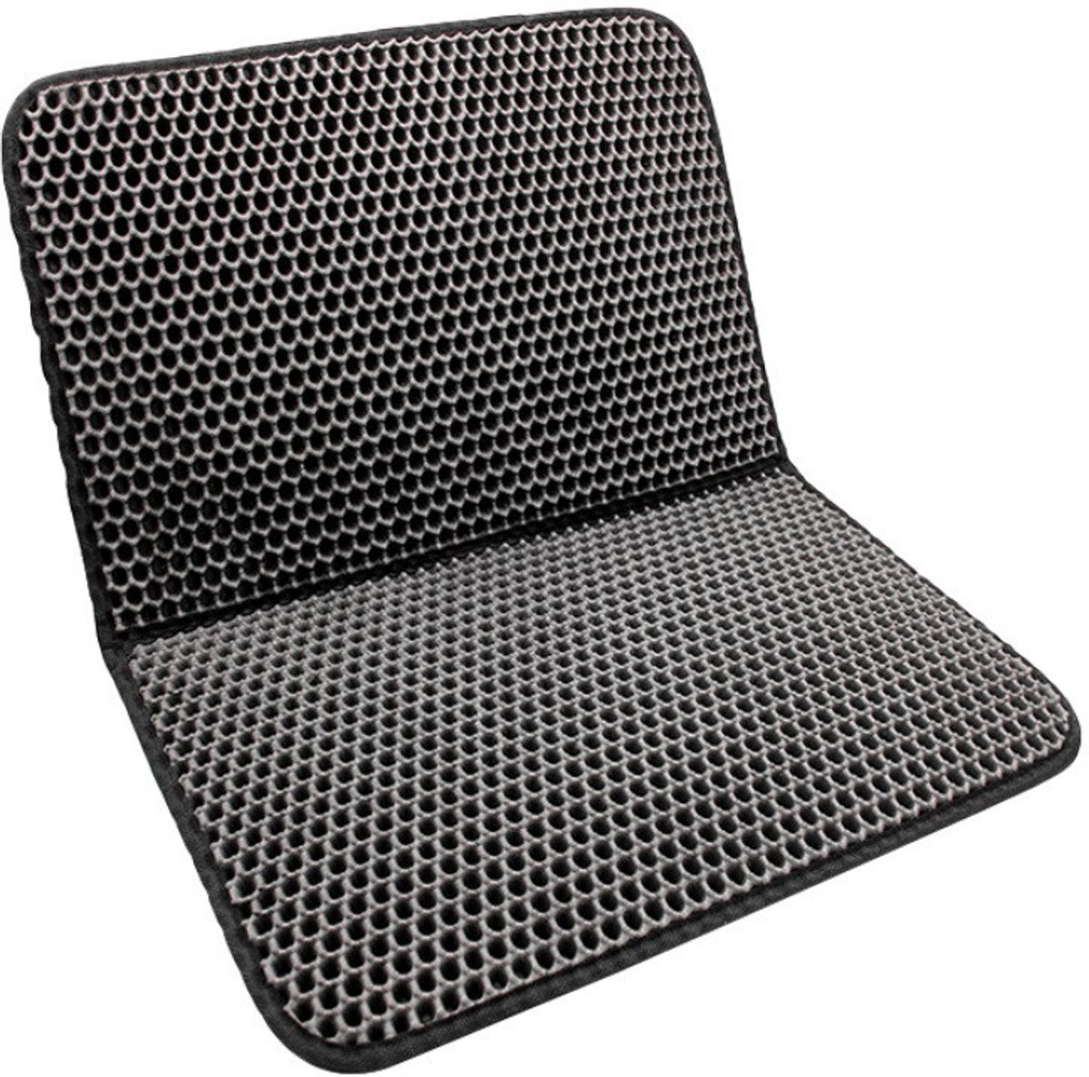 Miniatuur van productfoto 8 van CenZ® Kattenbakmat, XXL, 80 x 60 cm, Kattenbakmat Grit Opvanger, Kattenbakonderlegger, LEREN ZOOL, Dubbellaags, Urine En Waterdicht EVA-Materiaal, Kattenpootdesign, Beschermt Vloer En Tapijt, Gemakkelijk Te Reinigen, Grijs