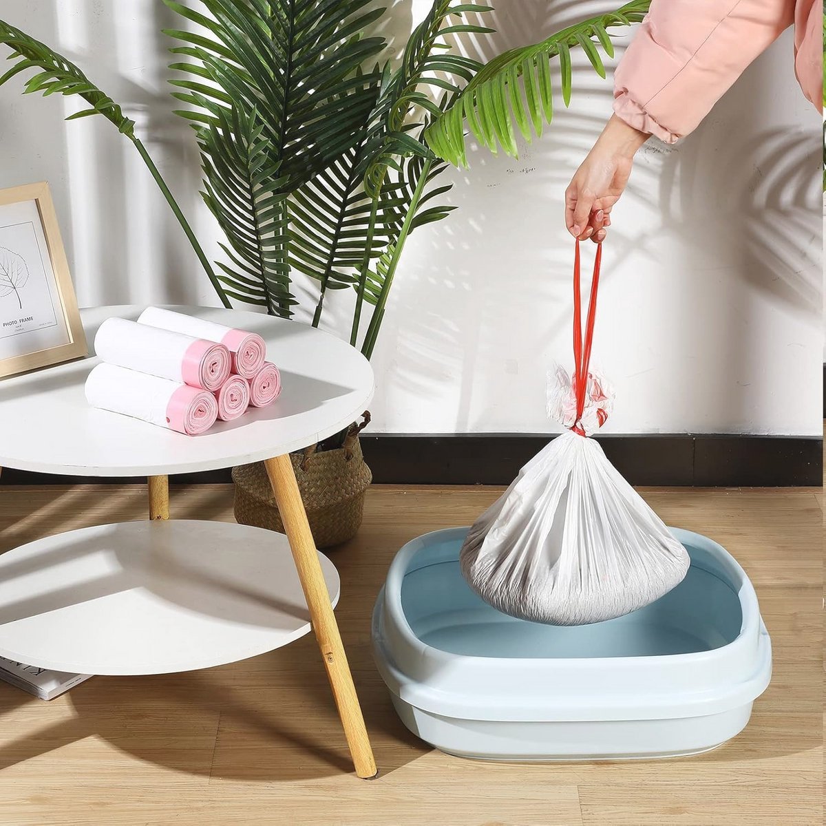 Productfoto 1 van Kattenbakvoeringen voor XXL Kattenbakken met Massagehandschoen - 30 Stuks, Dikker en Duurzaam