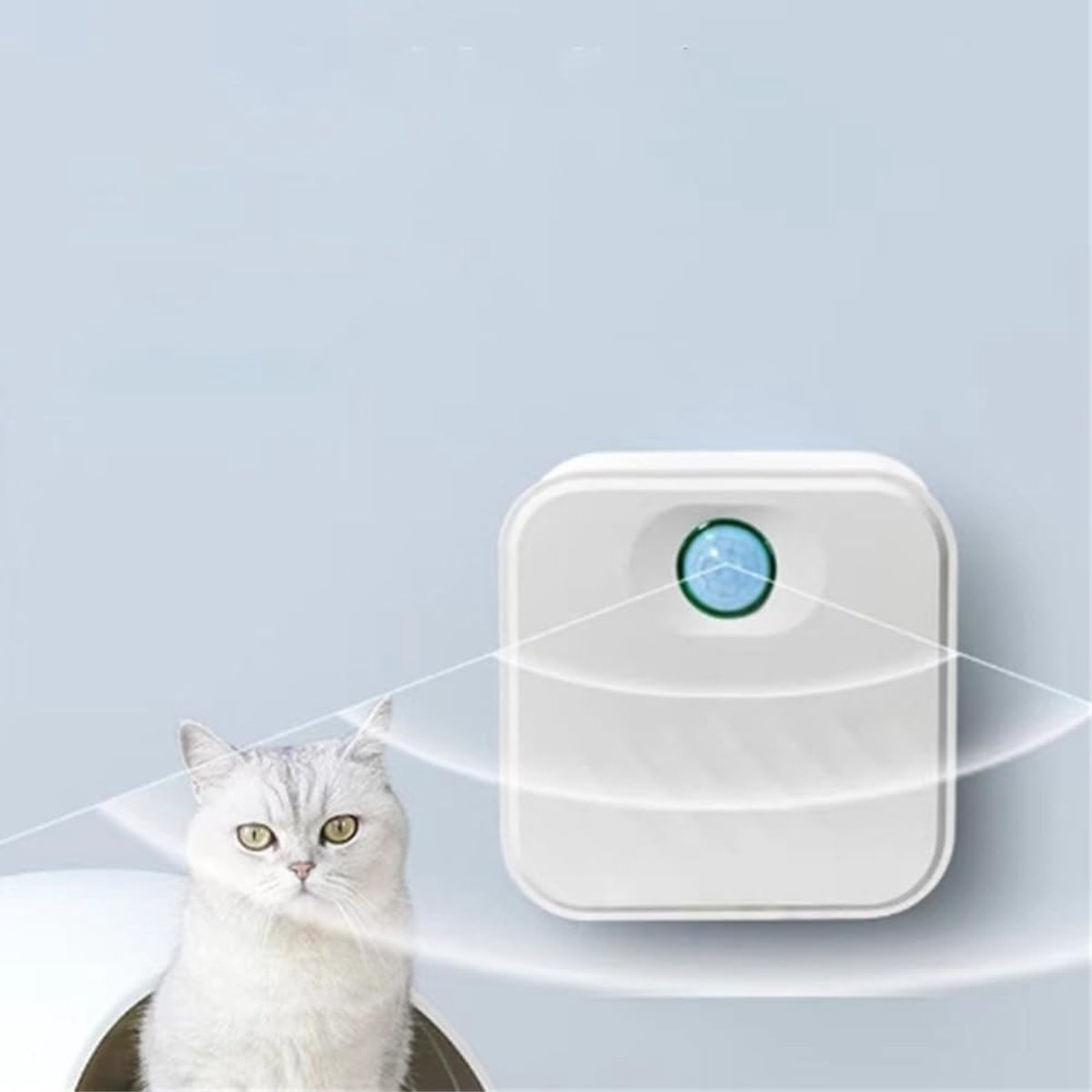 Productfoto 1 van Geurverwijderaar Kattenbak - Luchtverfrisser Huisdier - Frisse Lucht Creëren - Actieve Zuurstof Deodorisatie - 11 x 10 x 5 cm