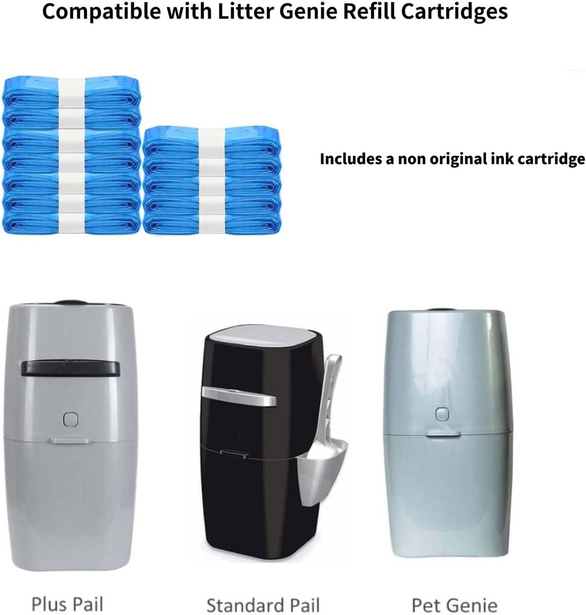 Miniatuur van productfoto 4 van Vulzakken Kattenbak - Navulzakken Emmer - Kattenbak Afval - Scheurbestendige 7-laags - 12 Stuks - Blauw