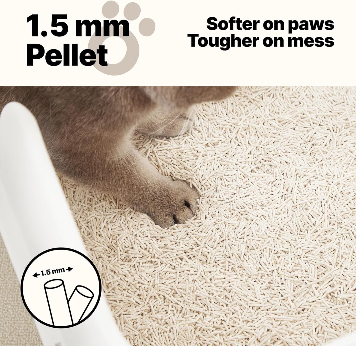 Miniatuur van productfoto 2 van Kattenbakvulling Tofu - Plantaardig Strooisel - Kattenbak Reinigen - Sterk Klontvormend - 72 kg - Natuurlijk