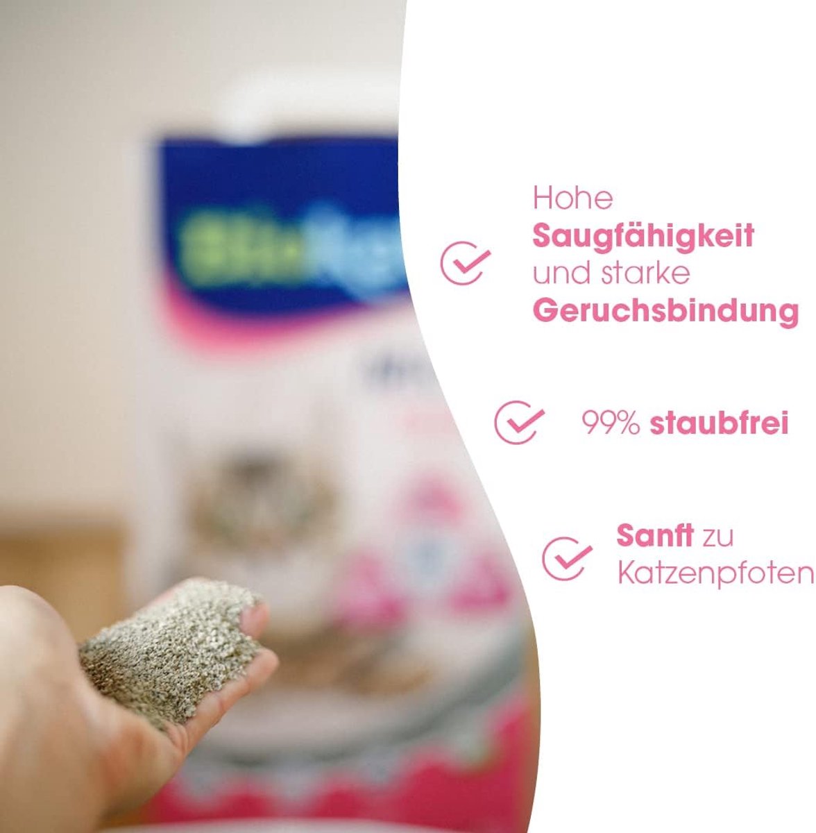Miniatuur van productfoto 6 van Kattenbakvulling Klontvormend - Fijne Korrel - Geur Neutraliseren - Extra Fijne Korrel - 14 Liter - Natuurlijk
