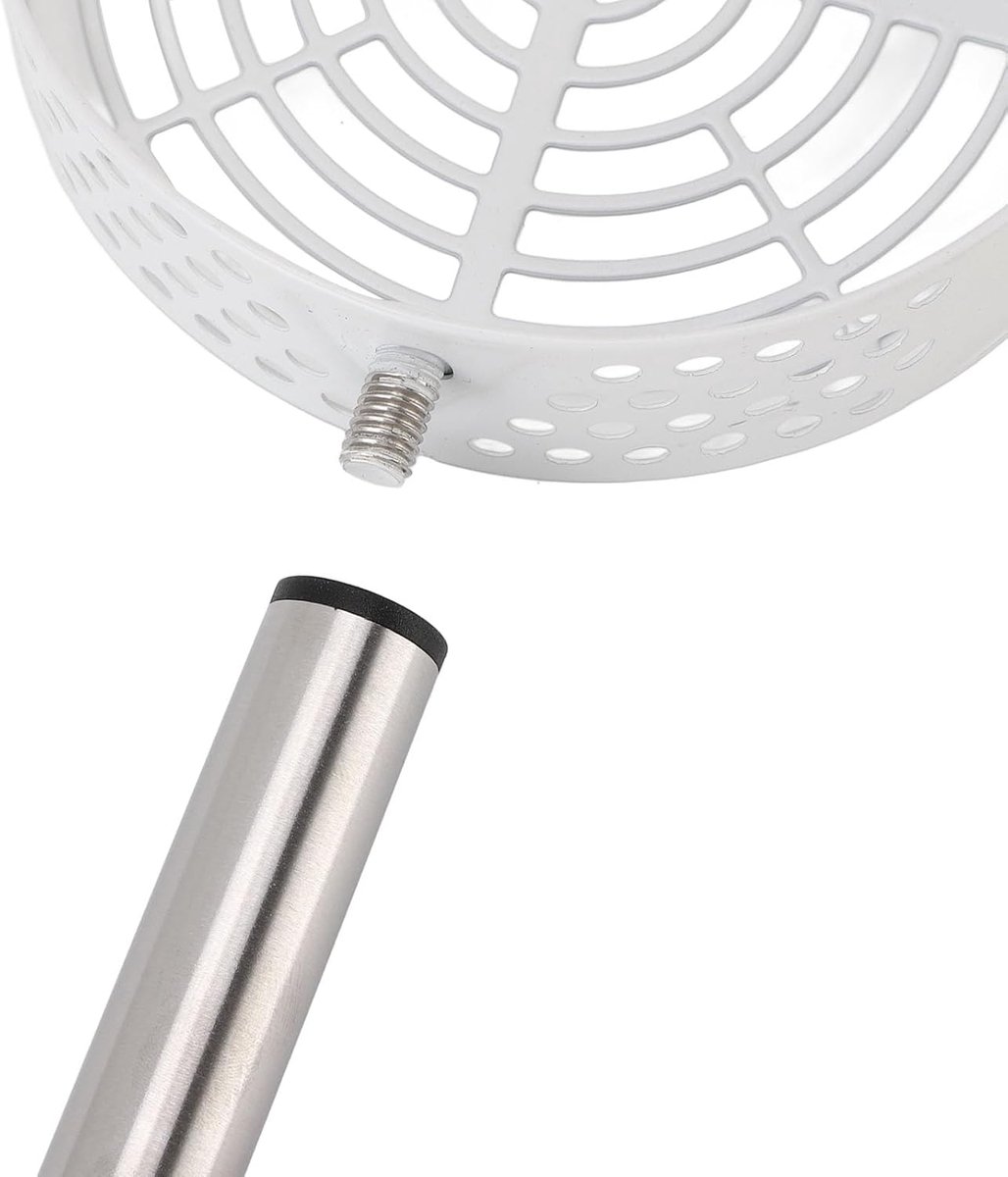 Productfoto 1 van Kattenbakschep Lange Steel - Huisdier Afvalschep - Kattenbak Reinigen - Roestvrij Staal Zeef - 40 cm - Wit
