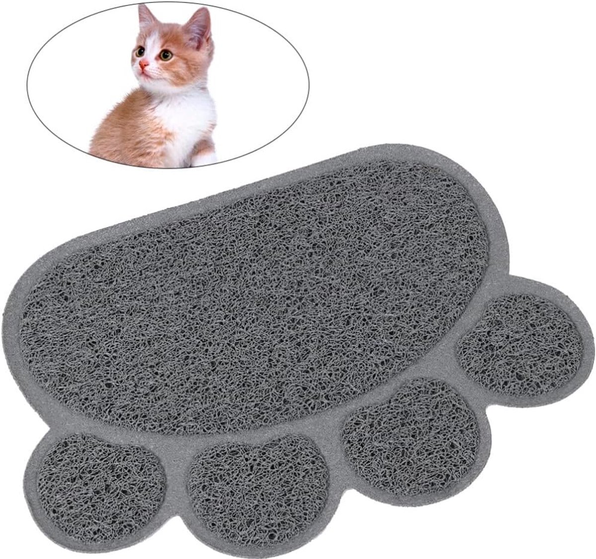 Miniatuur van productfoto 2 van Kattenbakmat - Wasbare tapijtmat - Waterdichte PVC antislip kattenmat - Schoonloopmat Kattenbak - Kattenbak Accessoires - Binnenmat voor kittens - Kattenverzorging - Kat Benodigdheden - 40x30cm
