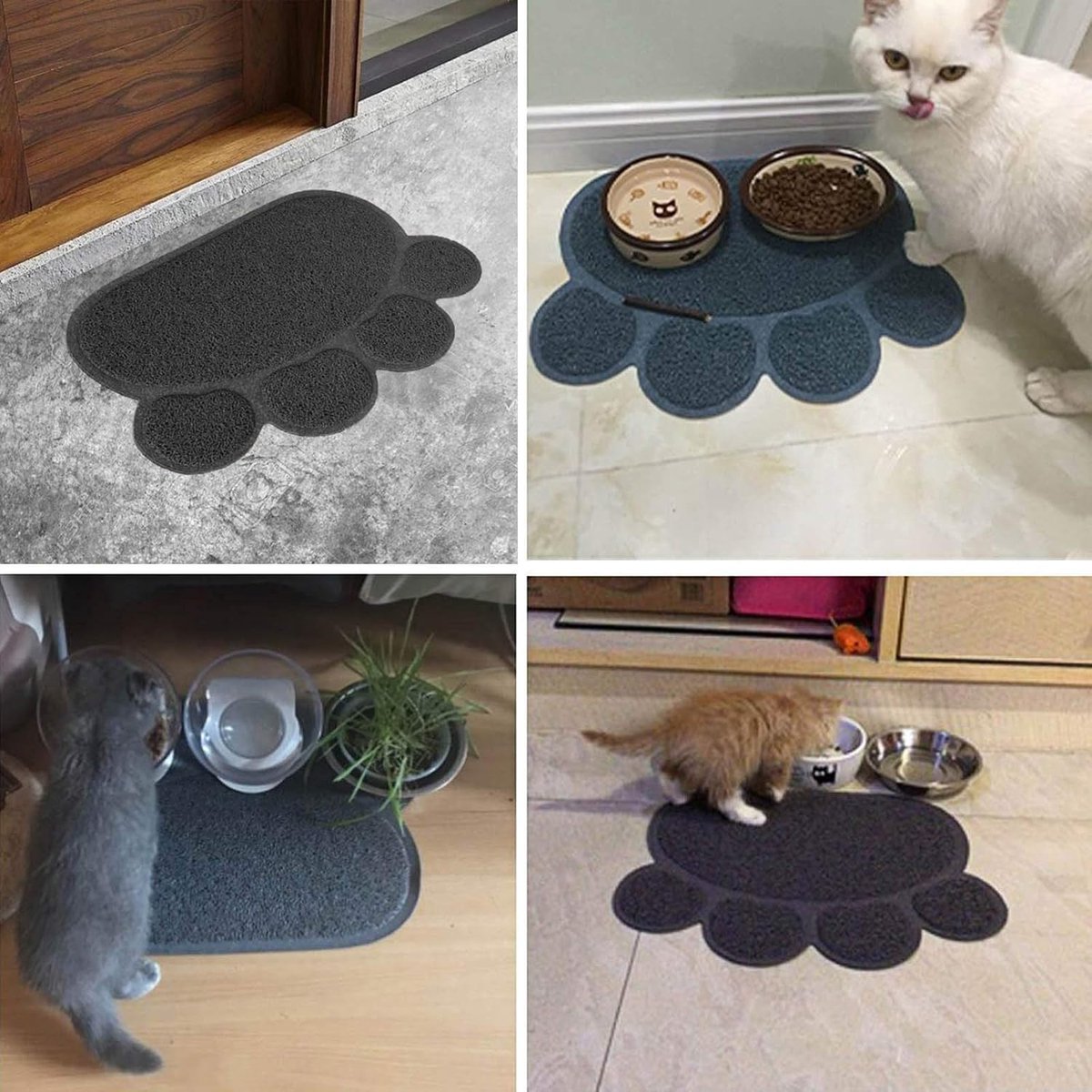 Miniatuur van productfoto 6 van Kattenbakmat - Wasbare tapijtmat - Waterdichte PVC antislip kattenmat - Schoonloopmat Kattenbak - Kattenbak Accessoires - Binnenmat voor kittens - Kattenverzorging - Kat Benodigdheden - 40x30cm