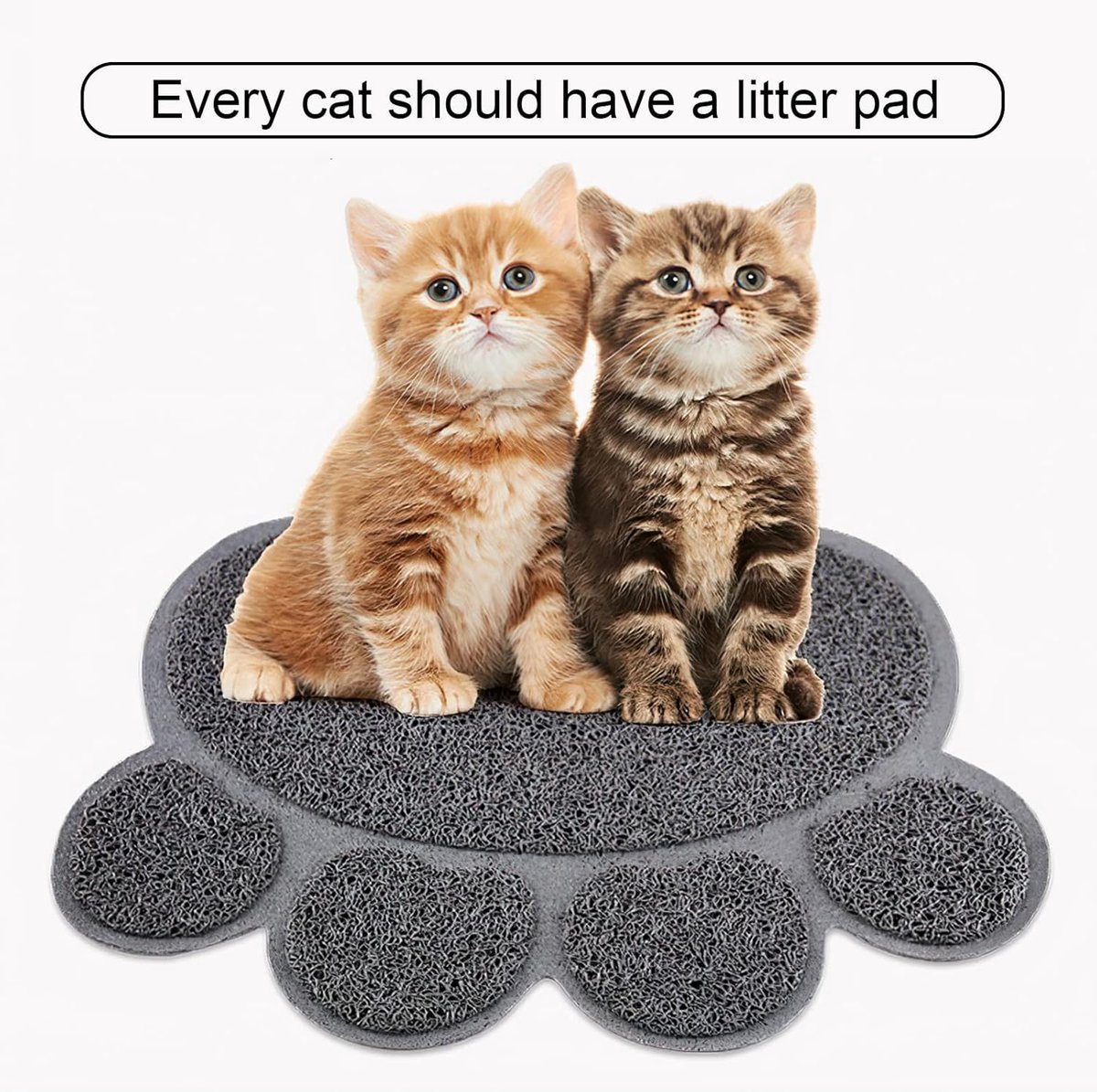 Miniatuur van productfoto 9 van Kattenbakmat - Wasbare tapijtmat - Waterdichte PVC antislip kattenmat - Schoonloopmat Kattenbak - Kattenbak Accessoires - Binnenmat voor kittens - Kattenverzorging - Kat Benodigdheden - 40x30cm